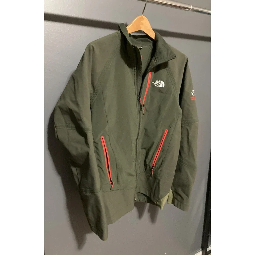 The North Face Summit Series Jacket Mens Medium Olive Green Winter Warm Outdoors